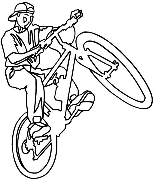 Boy on Bike vinyl sticker. Customize on line.      Bicycles Motorcycles 009-0106  
